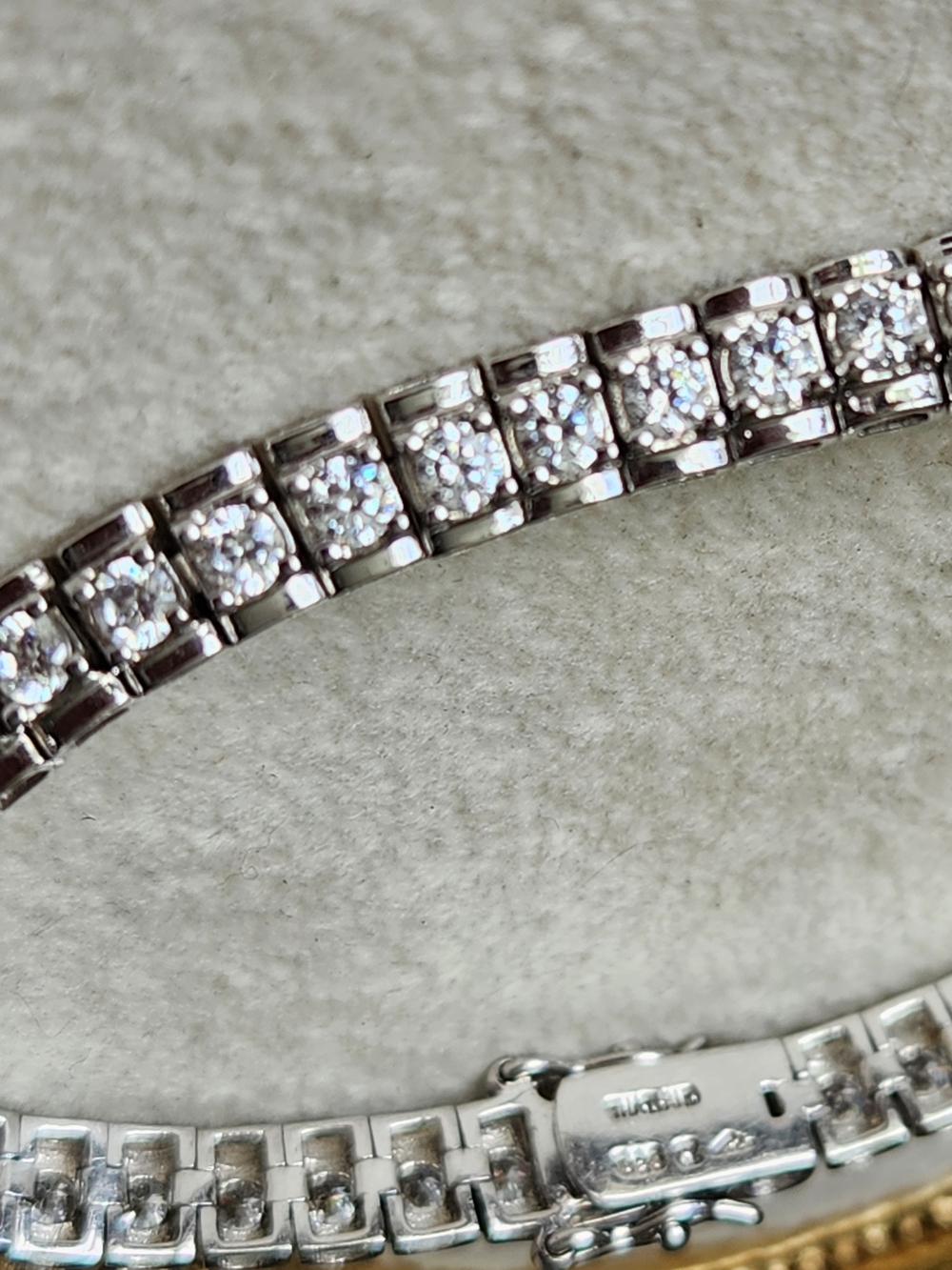Artisan Vintage 925 Sterling Silver CZ Tennis Bracelet Simulated Diamond Size 7 - Picture 6 of 10